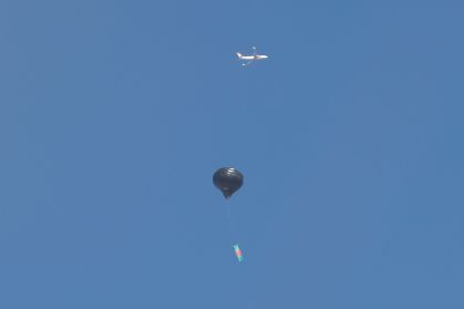 Balão visto próximo ao aeroporto de Congonhas, na zona sul de São Paulo