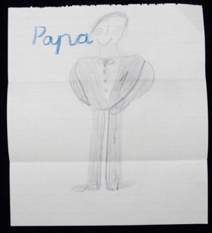 O jovem príncipe escolheu preto e branco para o desenho de seu pai, o príncipe Philip. / Emma Errington/Hansons Auctioneers