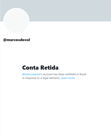 Conta de Marcos do Val (Podemos-ES) no Twitter sai do ar após cumprimento de busca e apreensão da PF. / Reprodução