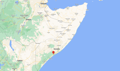 Cidade de Qoryoley, na região de Lower Shabelle, na Somália