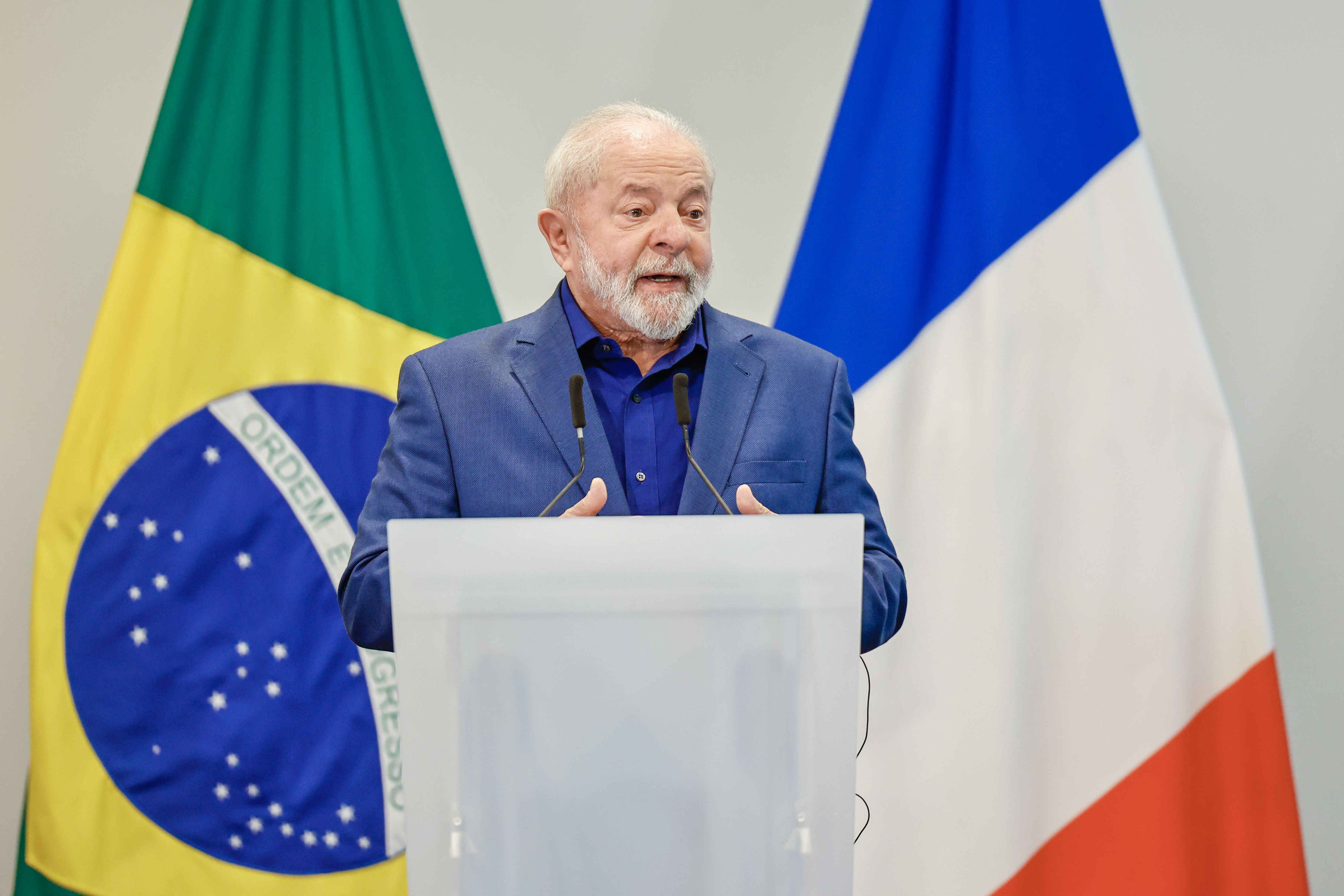 24.06.2023 - Presidente da República, Luiz Inácio Lula da Silva, durante entrevista. Paris - França.  Foto: