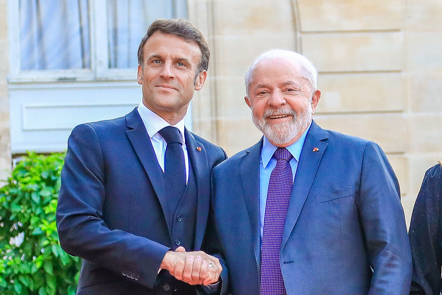 Emmanuel Macron, presidente da França, e Luiz Inácio Lula da Silva, presidente da República