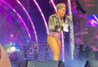 Fã joga cinzas supostamente da própria mãe no palco e deixa cantora Pink chocada