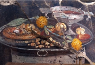 Pintura de possível “ancestral da pizza” é encontrada em ruínas romanas de Pompeia