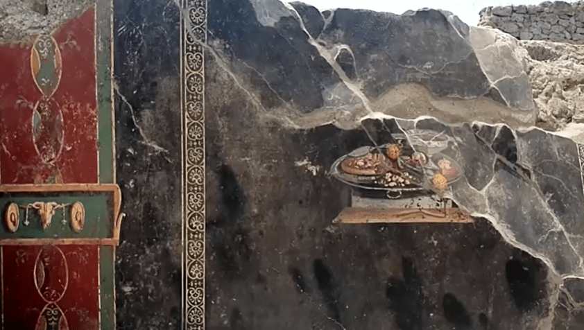 Pintura em sítio arqueológico de Pompeia. / Parque Arqueológico de Pompeia