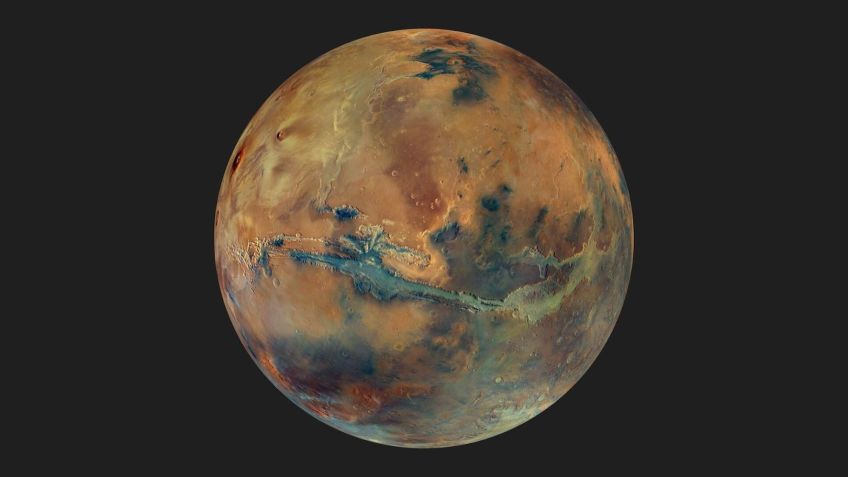 Planeta Marte, de acordo com a sonda Mars Express / Reprodução/ESA