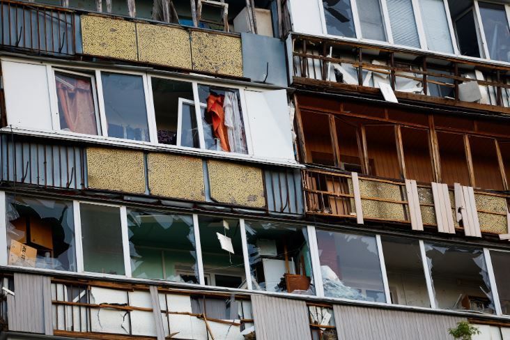 predios danificados em kiev