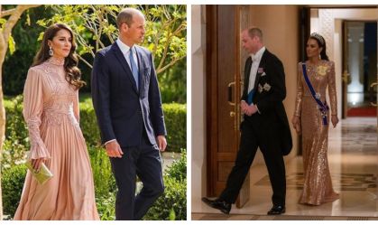 Kate Middleton usa brinco de rainha Elizabeth 2ª em casamento real na Jordânia
