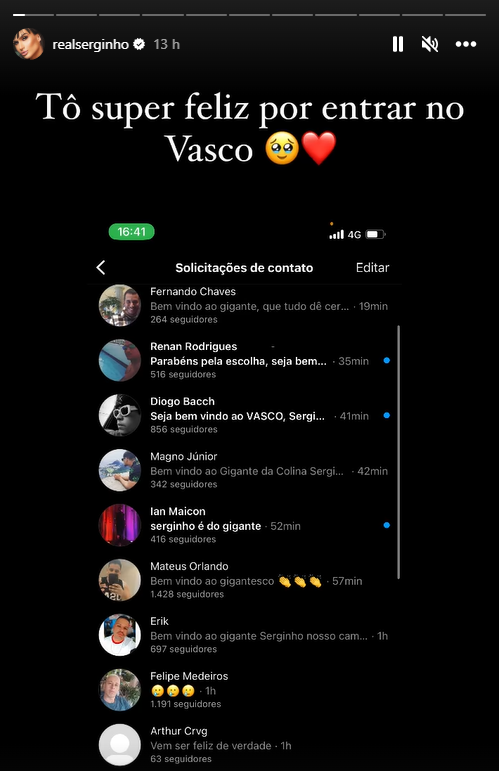 Torcida do Vasco confunde atacante com ex-BBB. / Reprodução / Redes Sociais