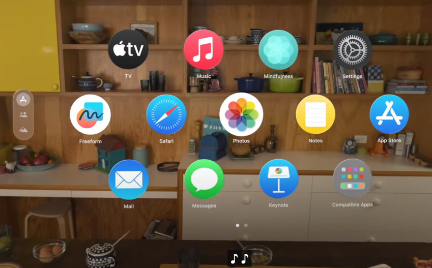 Imagem da nova tecnologia de realidade aumentada da Apple / Divulgação/Apple