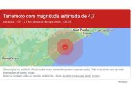 Moradores relatam terremoto no litoral de São Paulo; Google envia alerta em Miracatu