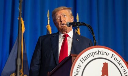 Donald Trump Speaks At The New Hampshire Federation Of Republican Women Lilac Luncheon