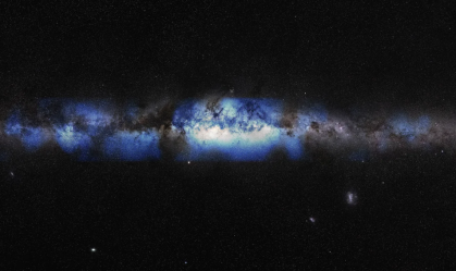 Imagem "fantasmagórica" da Via Láctea é vista pela 1ª vez através de matéria, em vez de luz