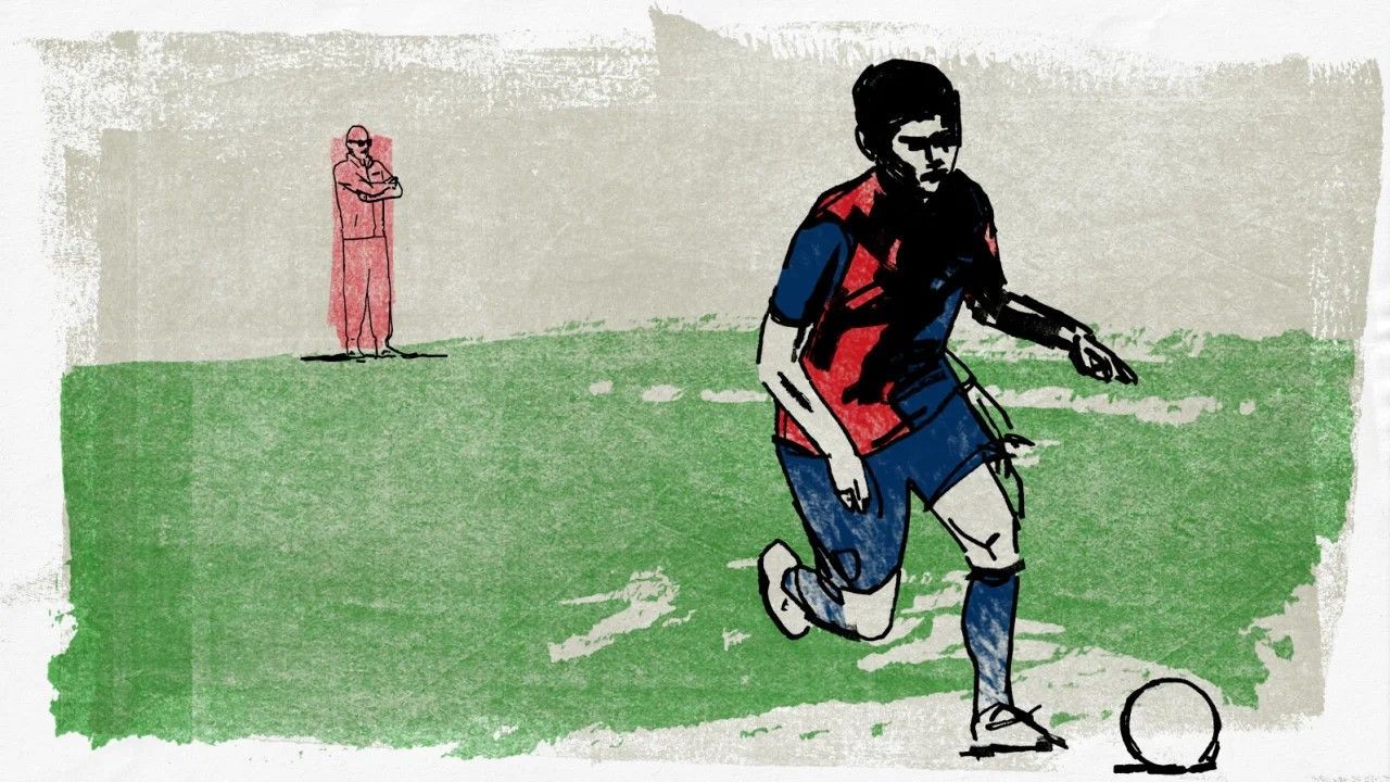 Han Kwang Song em ilustração. Crédito: Alberto Mier/CNN.
