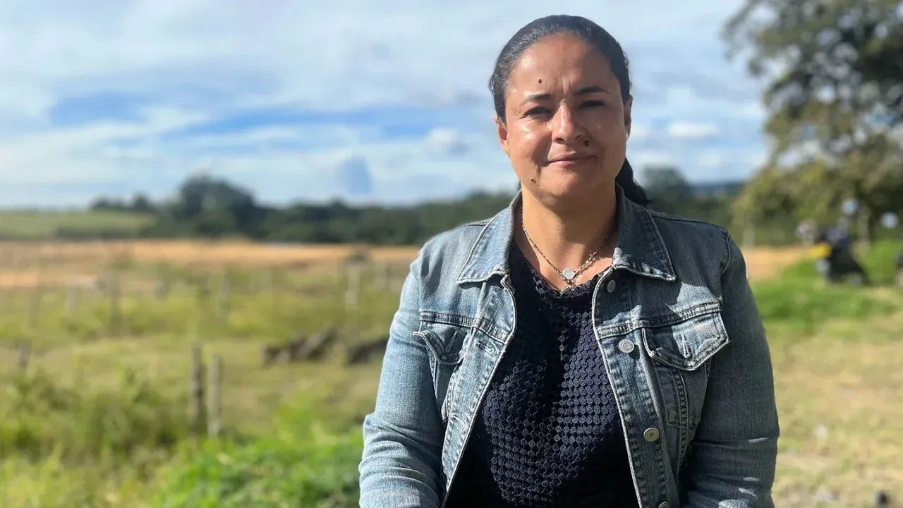 Yulier Lopez, uma agricultora na zona rural da Colômbia / Stefano Pozzebon/CNN