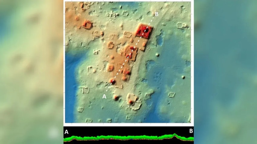 Imagem do LiDAR de Ocomtun / University of Houston
