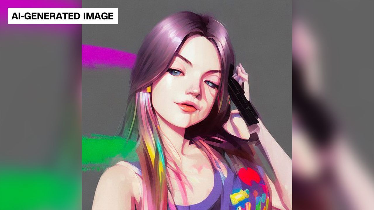 Zoe Sottile, da CNN, gerou esta imagem enviando selfies para a função "Magic Avatars" do Lensa / Lensa