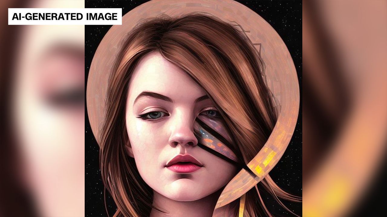 Zoe Sottile, da CNN, gerou esta imagem enviando selfies para a função "Magic Avatars" do Lensa / Lensa