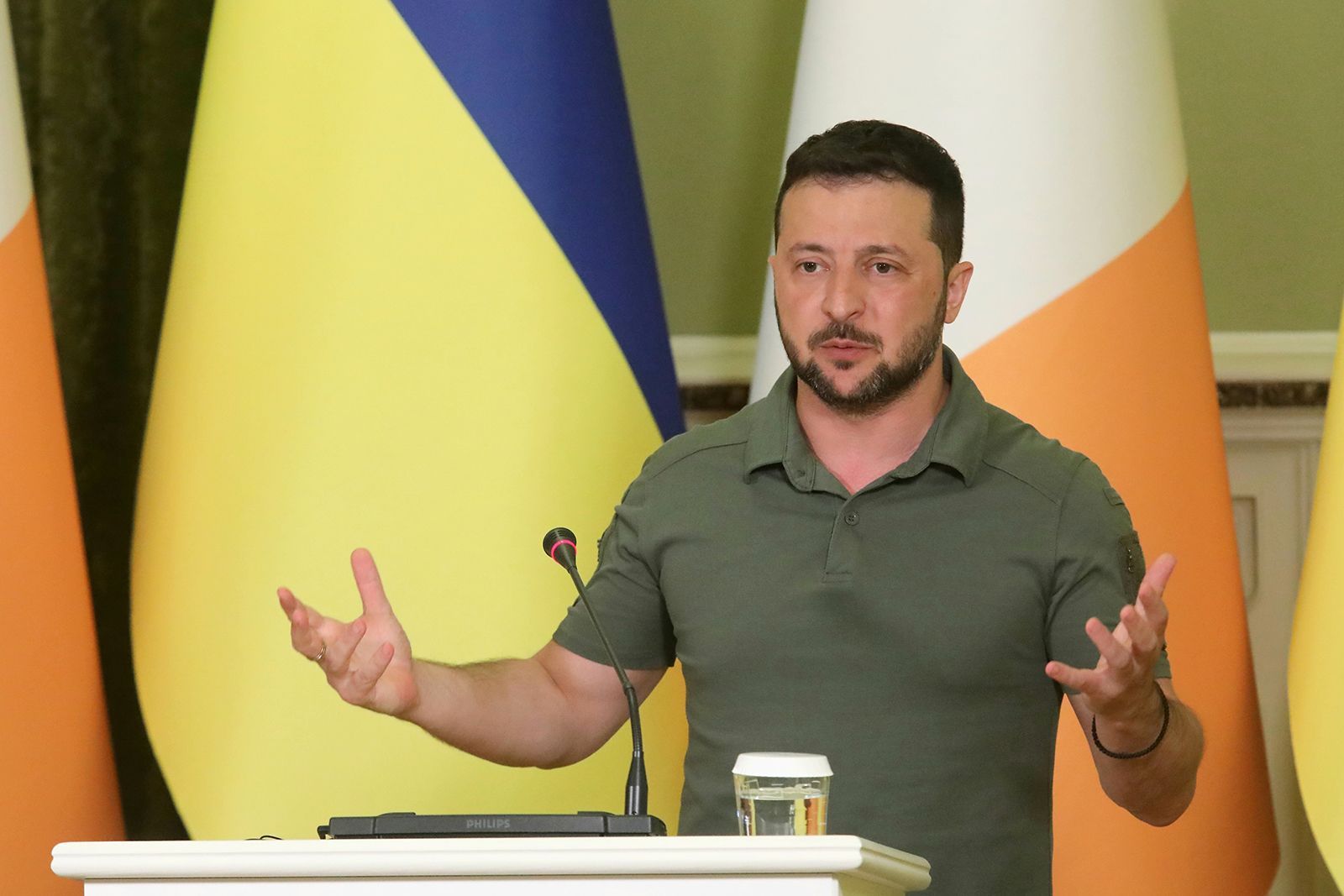 President of Ukraine and Prime Minister of Ireland At Joint Press Conference In Kyiv