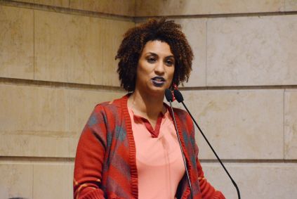 A vereadora Marielle Franco em foto de abril de 2017