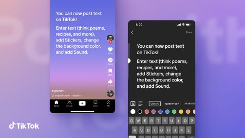 TikTok passa a permitir criação de conteúdo no formato de texto