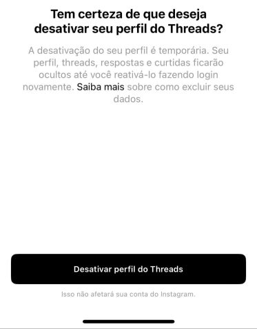 Como desativar seu perfil no Threads? / Reprodução