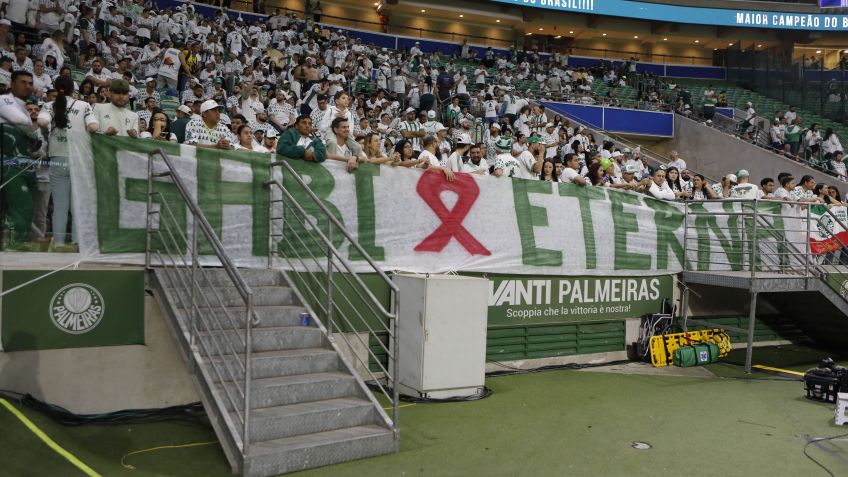 Mancha Verde estende faixa em homenagem a Gabriela Anelli / ALEX SILVA/ESTADÃO CONTEÚDO
