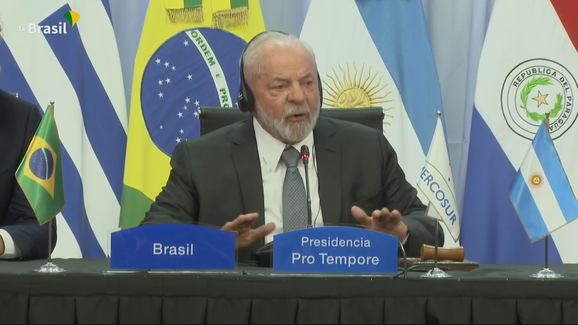 Lula falando na cúpula do Mercosul
