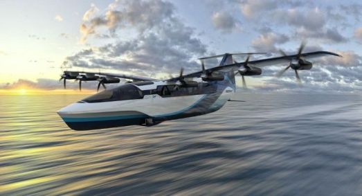 Empresa REGENTE está criando um meio de transporte chamado seaglider, parte barco, parte avião, totalmente elétrico