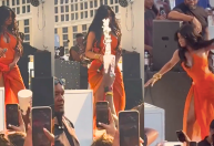 Cardi B joga microfone em espectador que arremessou drink no palco; veja vídeo