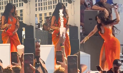 Cardi B joga microfone em espectador que arremessou drink no palco; veja vídeo