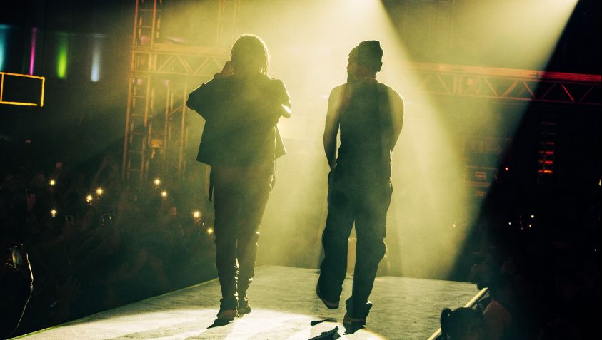 Matuê e Gabigol no festival de rap no Riocentro / Foto: Felipe Vieira