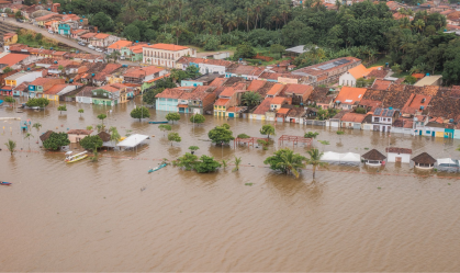 Município de Marechal Deodoro, em Alagoas, após fortes chuvas