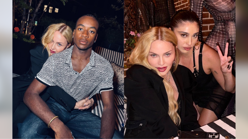 Madonna e filhos em publicação nas redes sociais neste domingo (30)