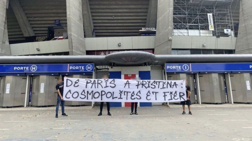 Torcedores Ultras do PSG em protesto contra Vlahovic / Reprodução/Twitter