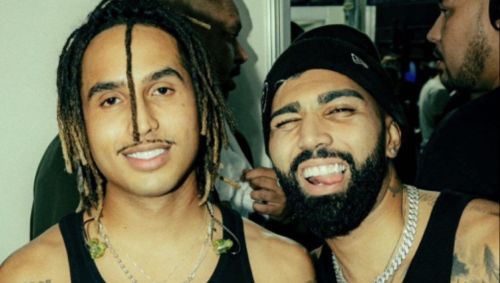 Matuê e Gabigol em show de rap no Rio de Janeiro