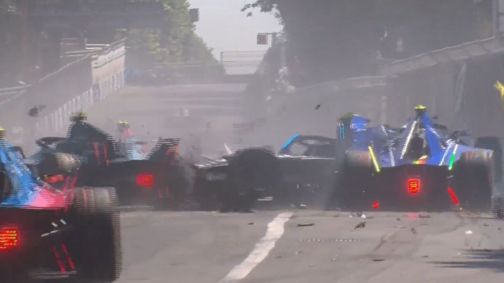 Acidente no ePrix de Roma envolveu oito carros