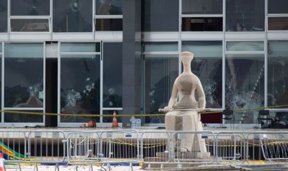 Prédio do STF vandalizado após os ataques do 8 de janeiro