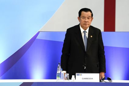 Premiê cambojano Hun Sen durante reunião da União Europeia com Associação das Nações do Sudeste Asiático, em dezembro de 2022.