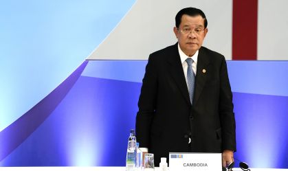 Premiê cambojano Hun Sen durante reunião da União Europeia com Associação das Nações do Sudeste Asiático, em dezembro de 2022.