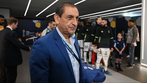 Ramon Díaz na final do Mundial de Clubes contra o Real Madrid