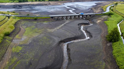 Seca provocou queda nos níveis de reservatório de água na Inglaterra