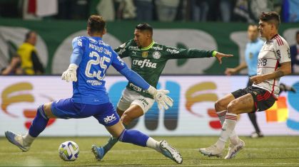 Lance de Palmeiras x Flamengo no Allianz Parque