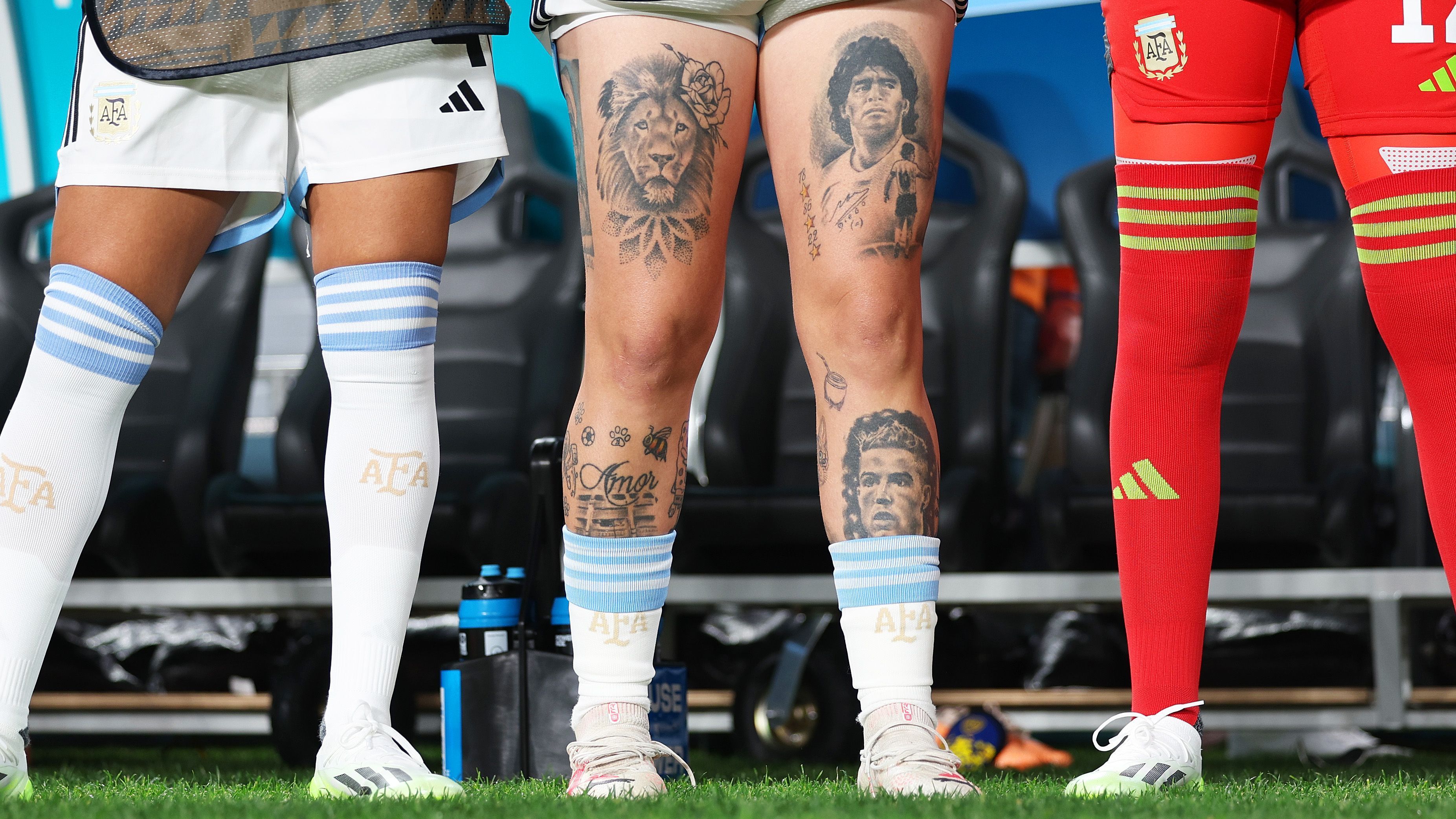 Yamila Rodríguez, da Argentina, e suas tatuagens na Copa do Mundo