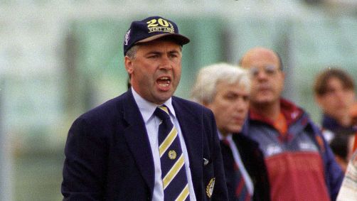Carlo Ancelotti no comando do Parma, em 1997
