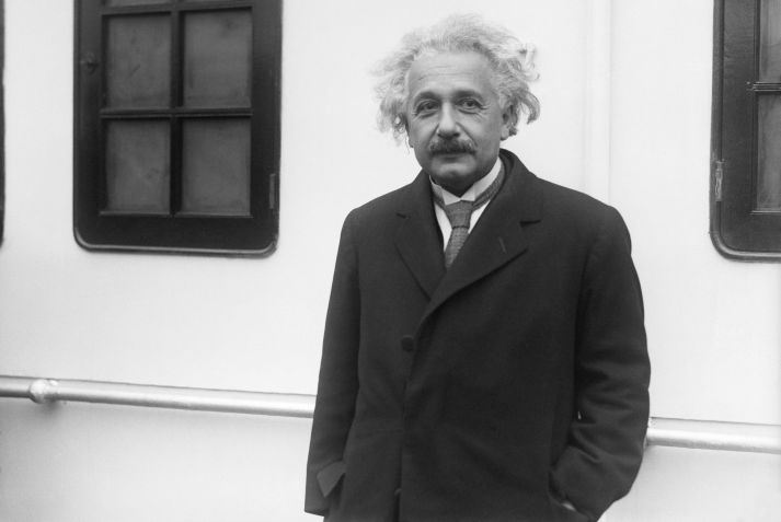 Albert Einstein desembarca em Nova York./Bettmann/Getty Images