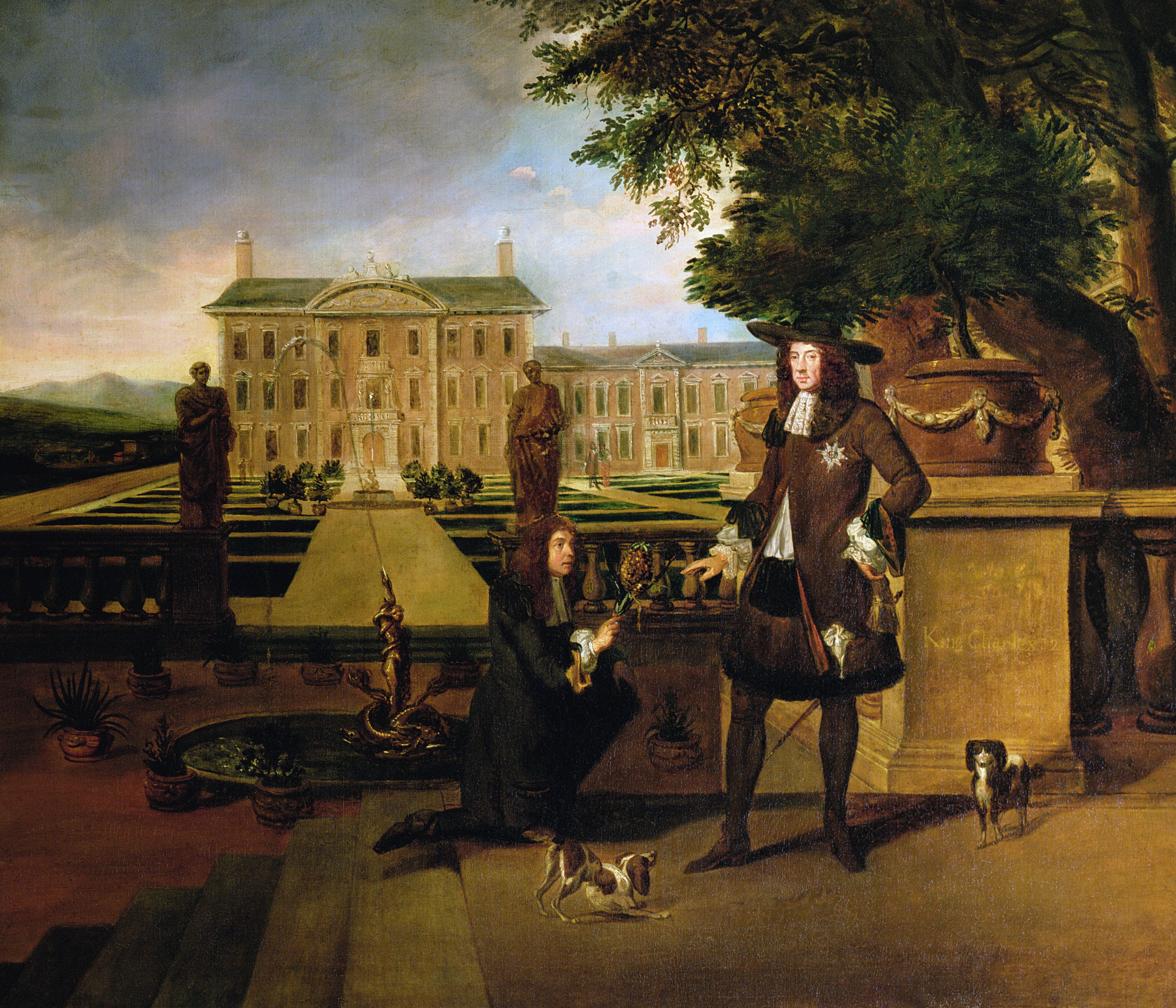 John Rose The King's Gardener Presenting Charles II With A Pineapple 17th Century