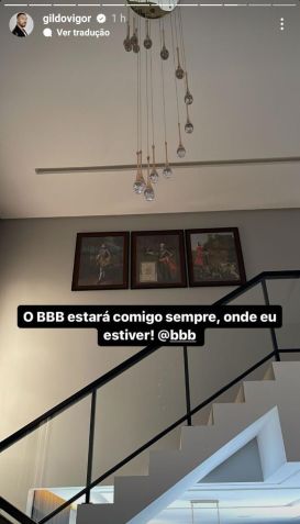 O ex-BBB também reservou uma parede para relembrar sua participação no reality / Reprodução/Instagram