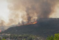 Após destruir ilhas, incêndios florestais se espalham pela Grécia continental