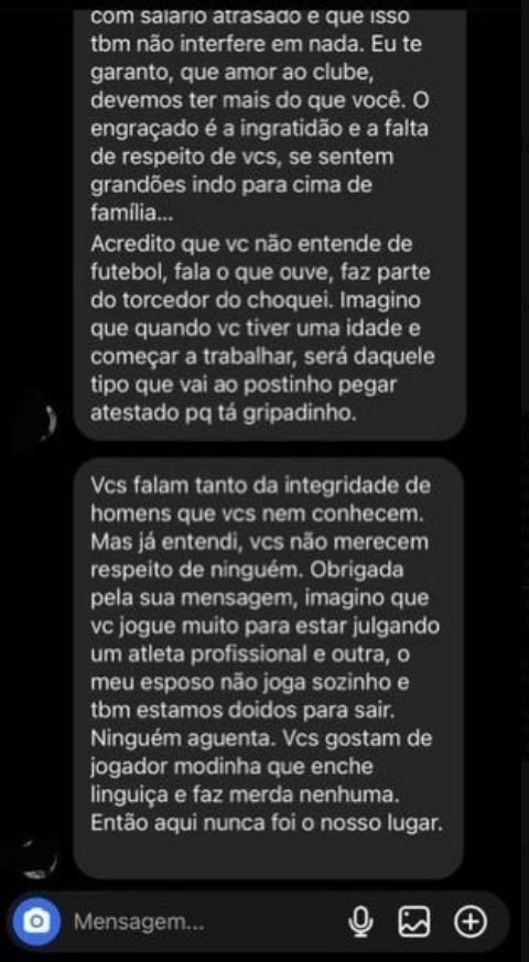 Esposa de Maycon discute com torcedor nas redes sociais / Reprodução / Twitter